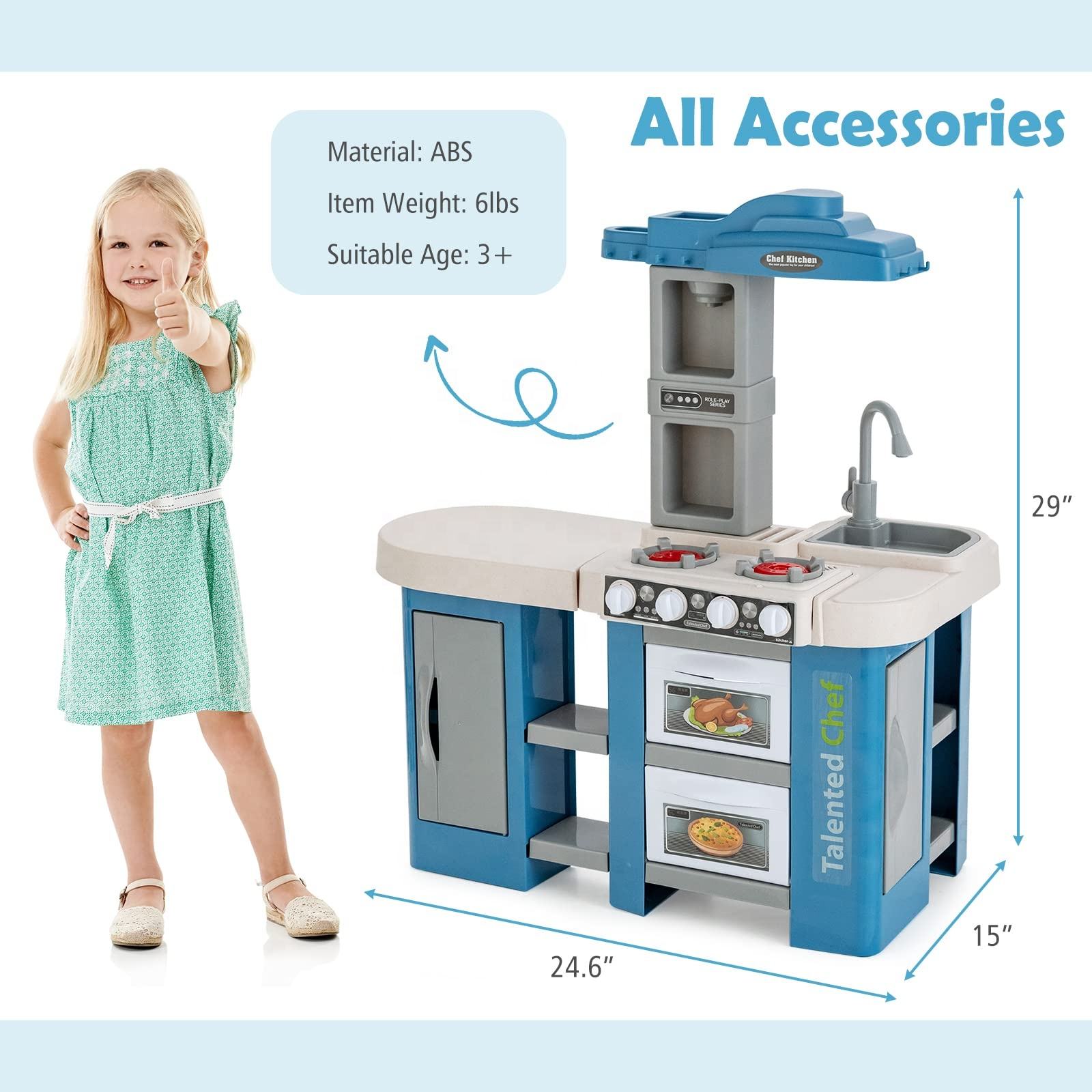 Big Size Kitchen Toy Home Play Simulation Toy Set Home Appliances Toys Kitchen Set For Kids Kitchen Play Set (14)