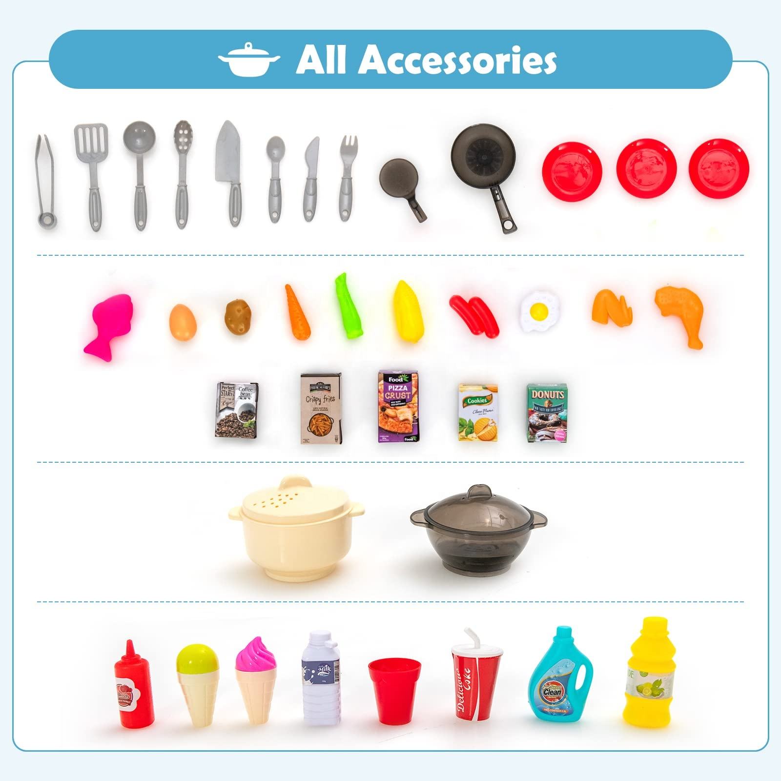Big Size Kitchen Toy Home Play Simulation Toy Set Home Appliances Toys Kitchen Set For Kids Kitchen Play Set (15)