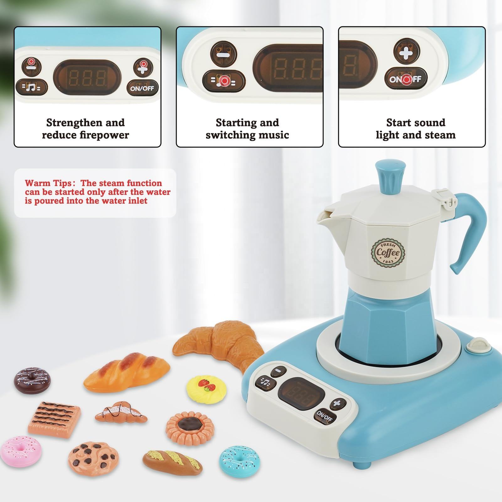 Coffee Maker Toy Simulation Household Coffee Machine Toy Juice Maker Mock Coffee Machine Toys (11)