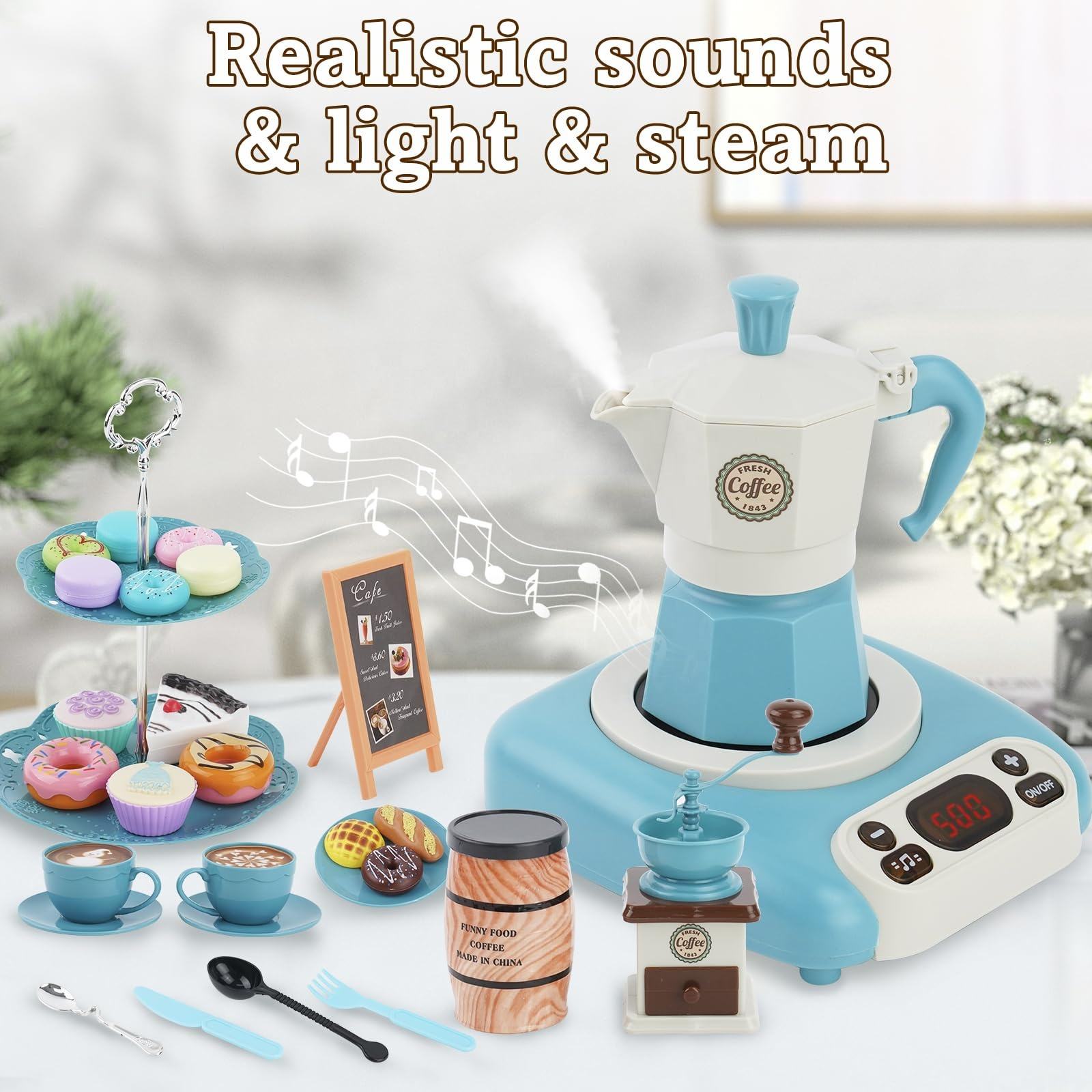 Coffee Maker Toy Simulation Household Coffee Machine Toy Juice Maker Mock Coffee Machine Toys (13)