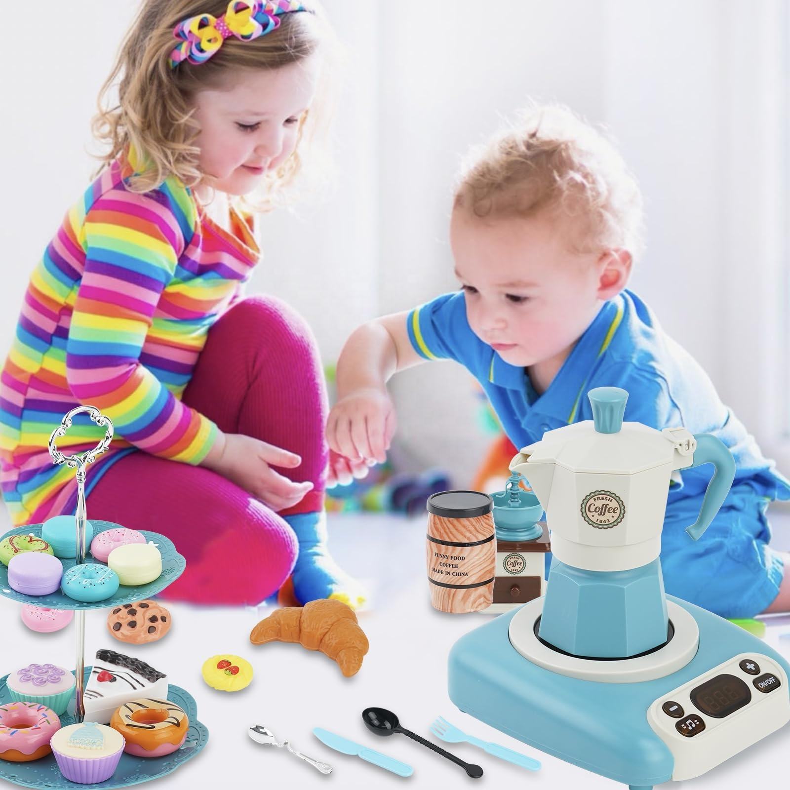 Coffee Maker Toy Simulation Household Coffee Machine Toy Juice Maker Mock Coffee Machine Toys (14)