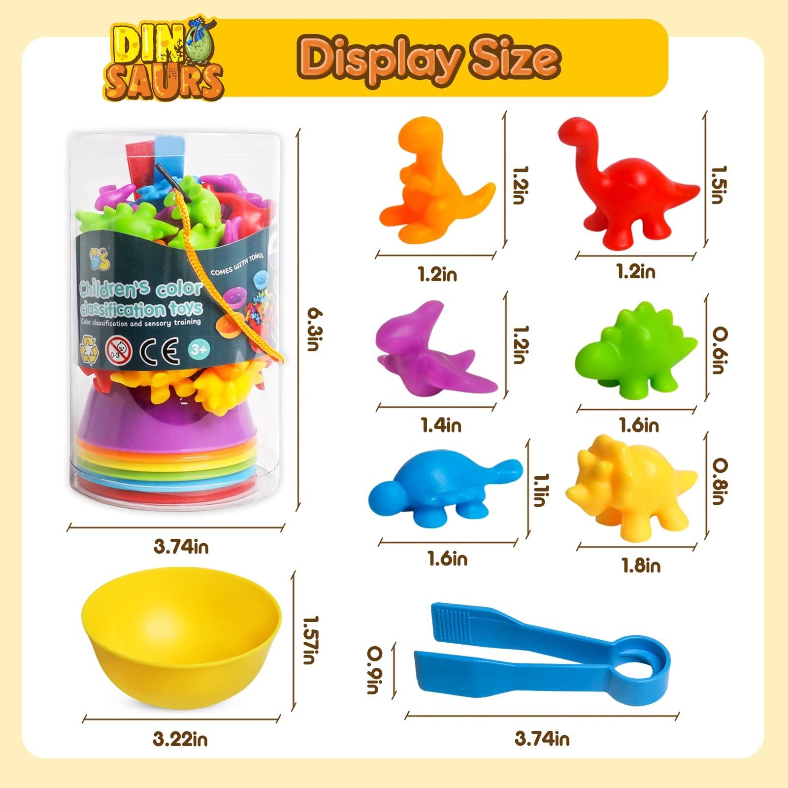 Counting Dinosaur Toy Sorting Kids Math Counting Toy Baby Educational Counting Toy (13)