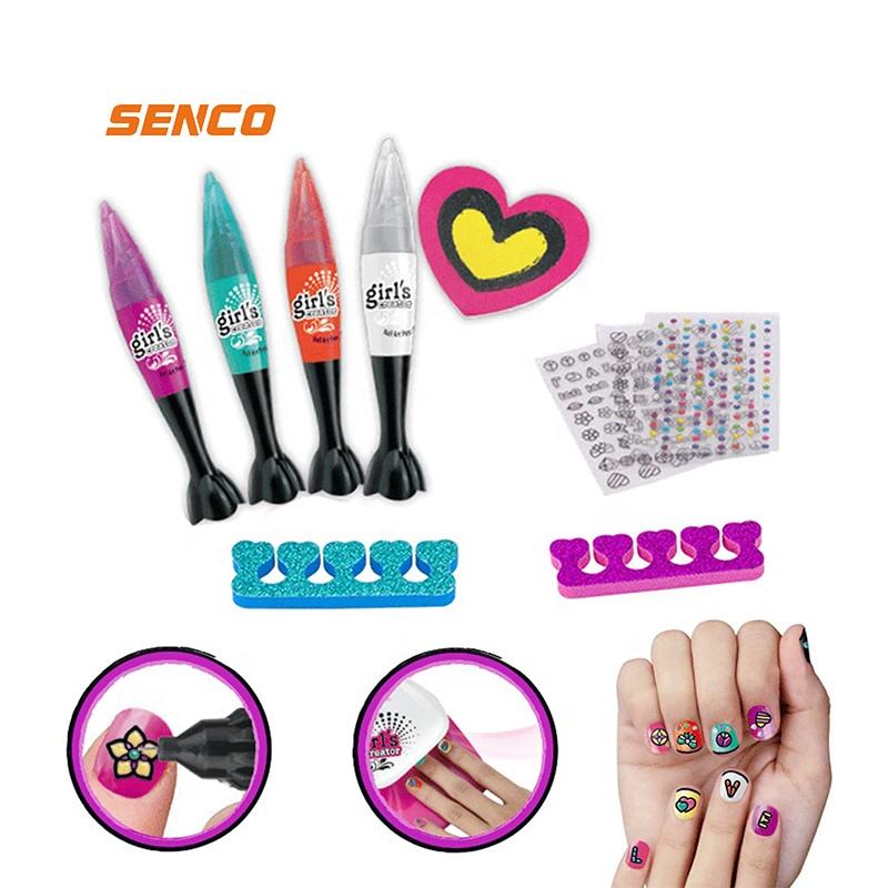 DIY Nail Art Kit Girl Makeup Toy Lipstick Nail Art Printer Nail Art Play Toy Set For Kids (11)