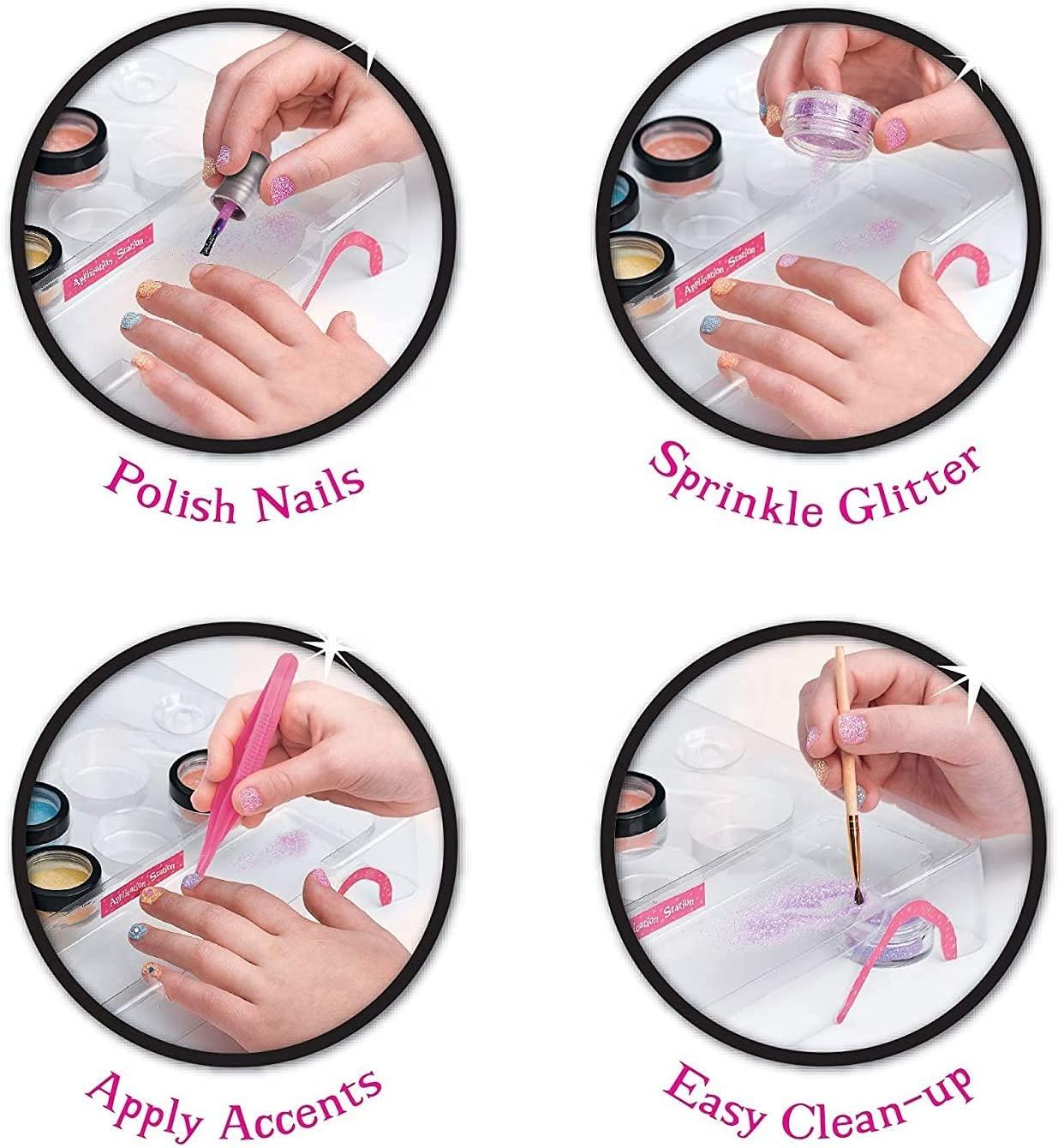 DIY Nail Art Kit Girl Makeup Toy Lipstick Nail Art Printer Nail Art Play Toy Set For Kids (3)