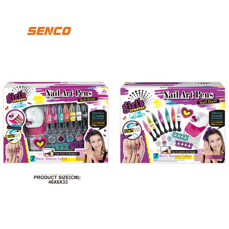 DIY Nail Art Kit Girl Makeup Toy Lipstick Nail Art Printer Nail Art Play Toy Set For Kids (4)
