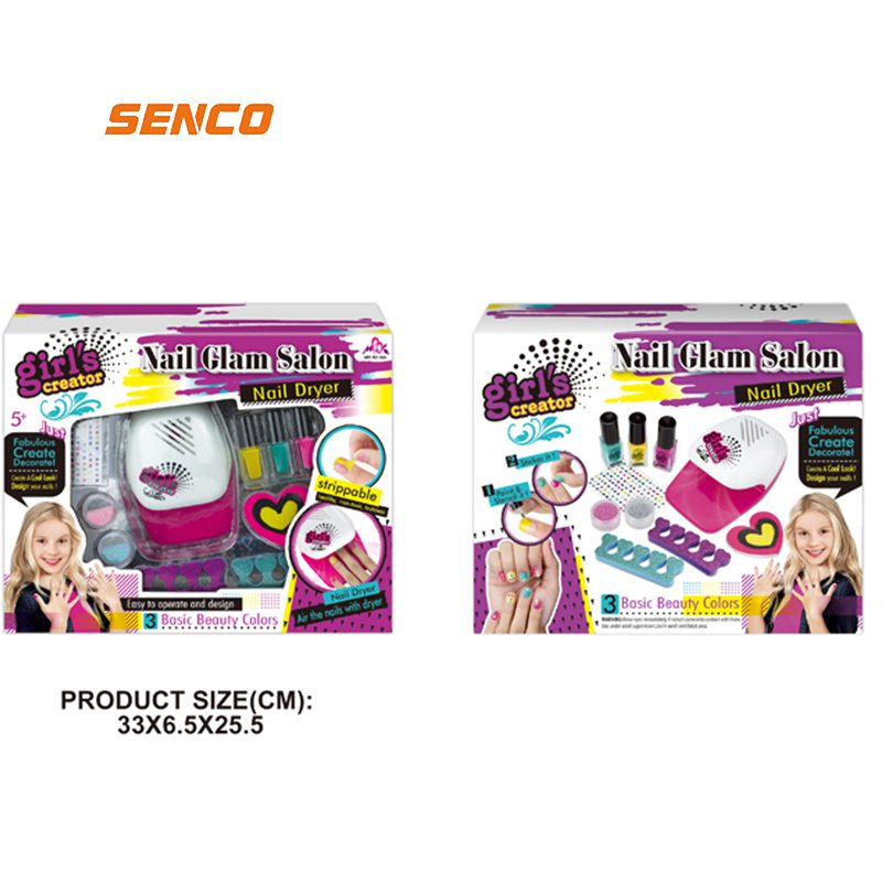 DIY Nail Art Kit Girl Makeup Toy Lipstick Nail Art Printer Nail Art Play Toy Set For Kids (9)