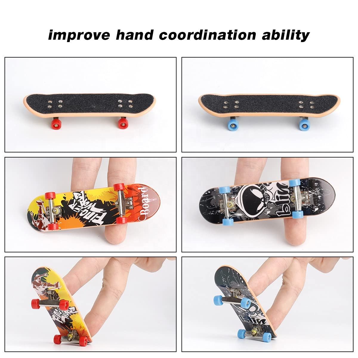 Finger Skateboard 34mm Finger Roller Skates Professional Customization Mini Skateboard Toy Fingerboard Custom Finger Skate (10)