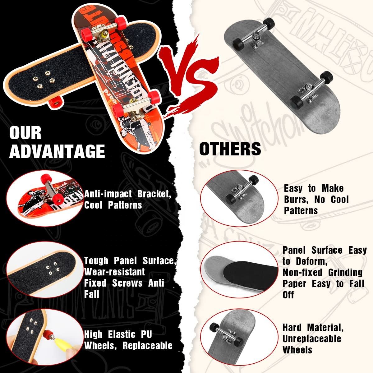 Finger Skateboard 34mm Finger Roller Skates Professional Customization Mini Skateboard Toy Fingerboard Custom Finger Skate (6)