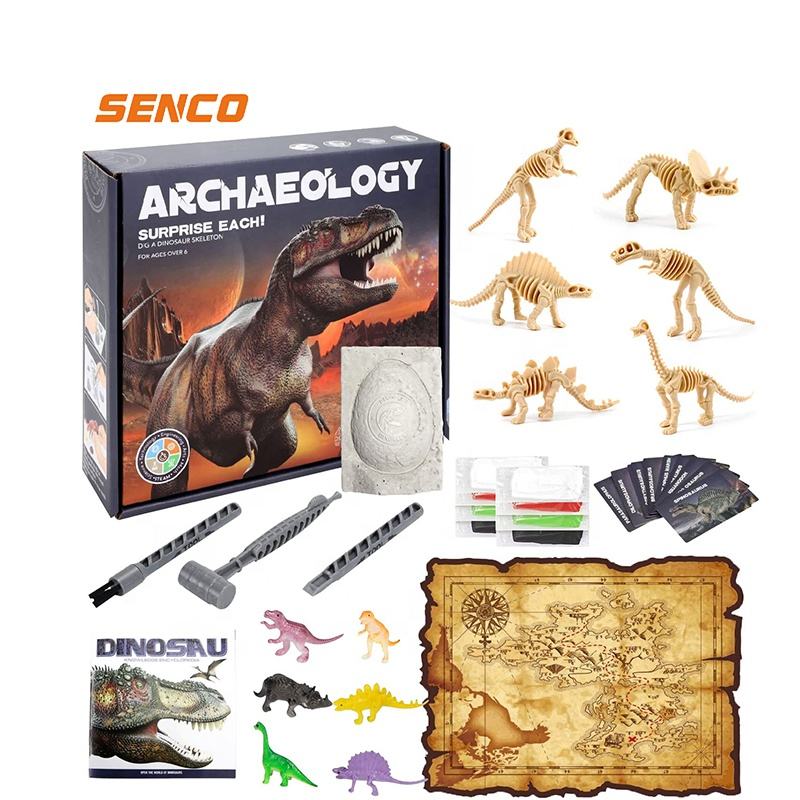 Fossils Dinosaur Toys Stem Educational 12 Dinosaur Fossil Excavation Kit Toy Dinosaur Egg Archaeological Excavation Fossil Toy (11)