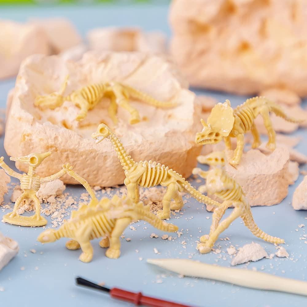 Fossils Dinosaur Toys Stem Educational 12 Dinosaur Fossil Excavation Kit Toy Dinosaur Egg Archaeological Excavation Fossil Toy (12)