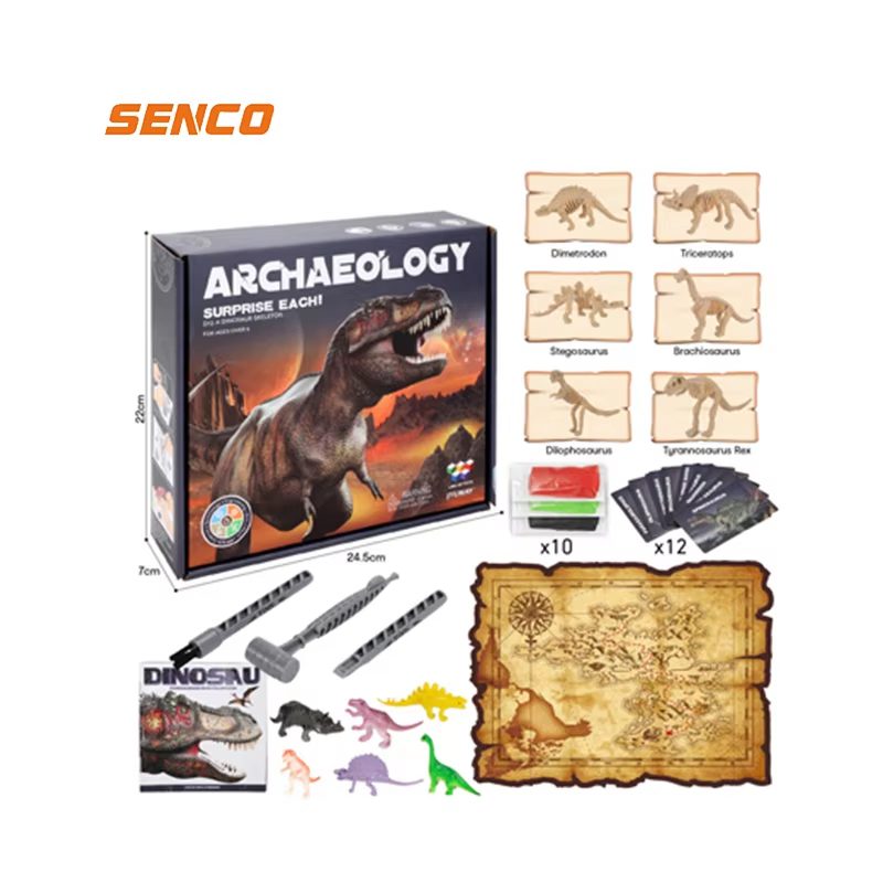 Fossils Dinosaur Toys Stem Educational 12 Dinosaur Fossil Excavation Kit Toy Dinosaur Egg Archaeological Excavation Fossil Toy (14)