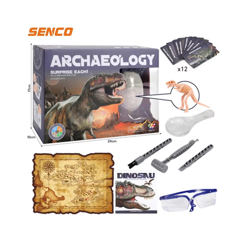 Fossils Dinosaur Toys Stem Educational 12 Dinosaur Fossil Excavation Kit Toy Dinosaur Egg Archaeological Excavation Fossil Toy (16)