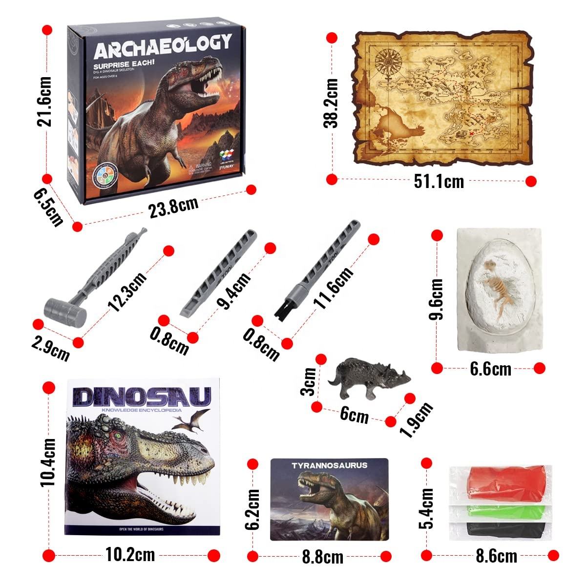 Fossils Dinosaur Toys Stem Educational 12 Dinosaur Fossil Excavation Kit Toy Dinosaur Egg Archaeological Excavation Fossil Toy (8)