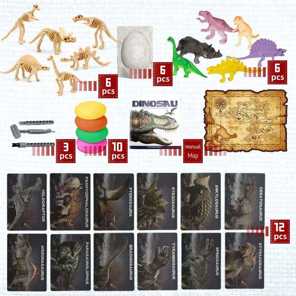 Fossils Dinosaur Toys Stem Educational 12 Dinosaur Fossil Excavation Kit Toy Dinosaur Egg Archaeological Excavation Fossil Toy (9)