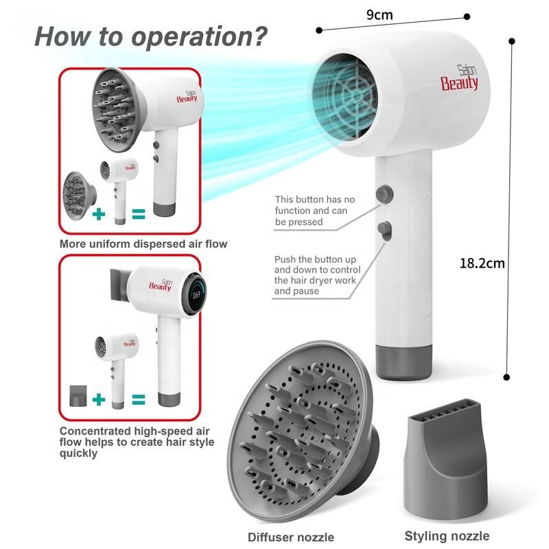 Hair Dryer Toy Salon Play Set Dressing Beauty Girl Hair Dryer Set Toy Pretend Play Hair Stylist Toy (4)