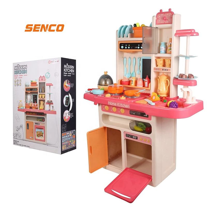 Kitchen Cooking Toy 65 Pieces Accessories Children Chef Role Play Kitchen Table Toy For Girls (2)