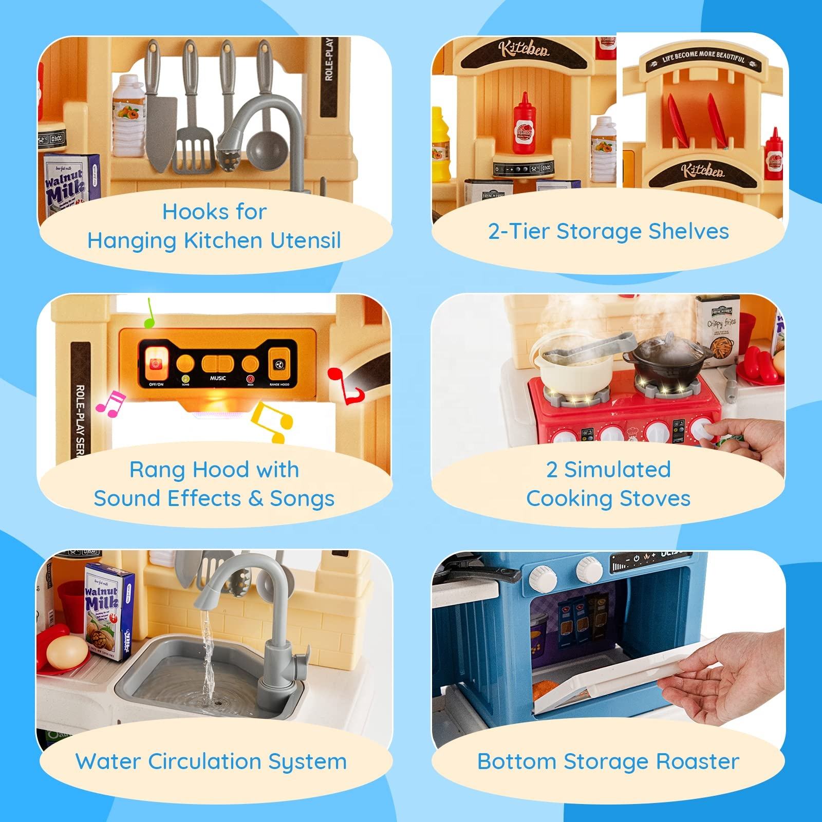 Kitchen Play Set Simulation Table Kids Coffee Machine Toy Set Kitchen Toys Simulation Toy Kitchen Set For Kids (6)