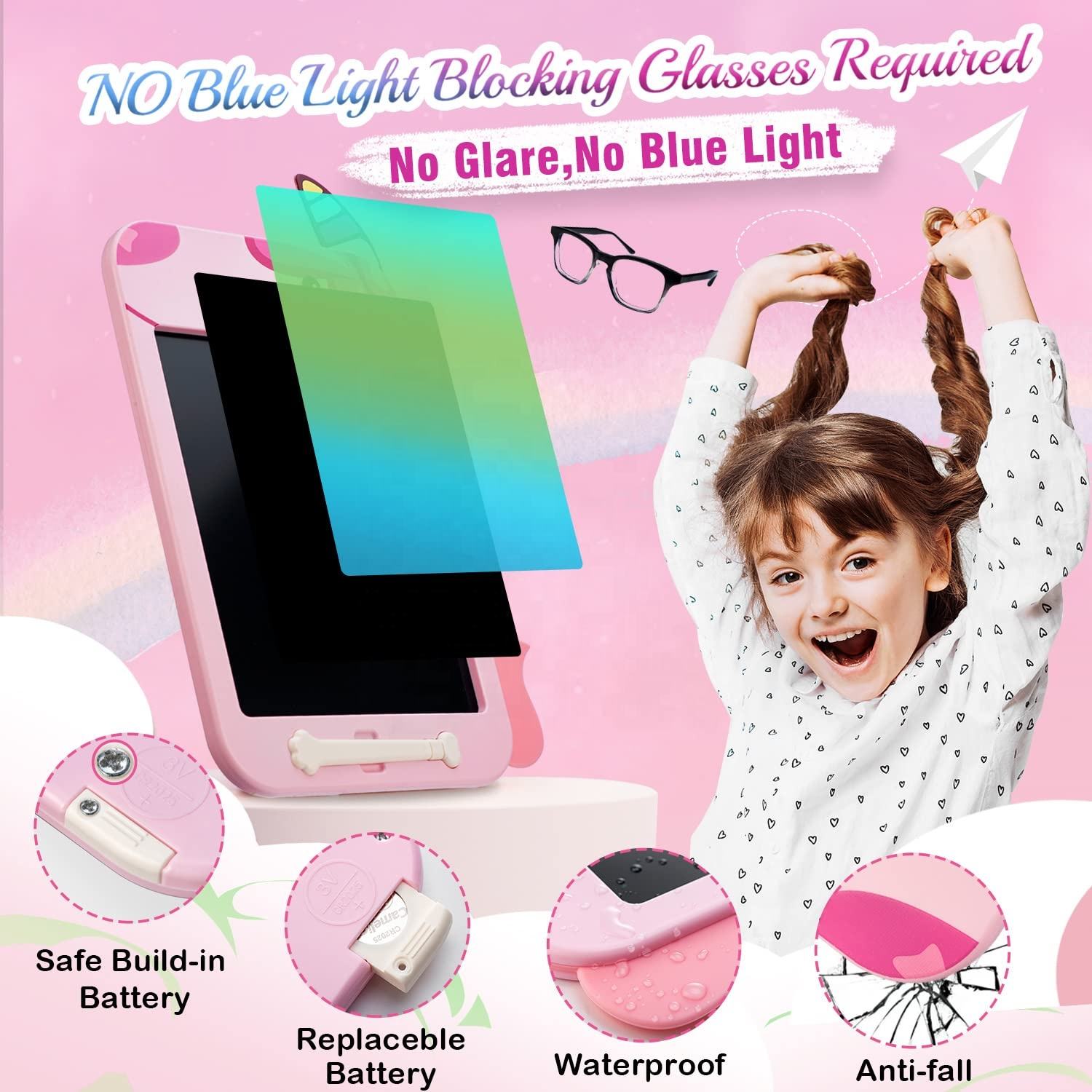 Led Drawing Board Magnetic LCD Smart Montessori Drawing Pad Led Board 10 inch Baby Drawing Board For Kids (9)