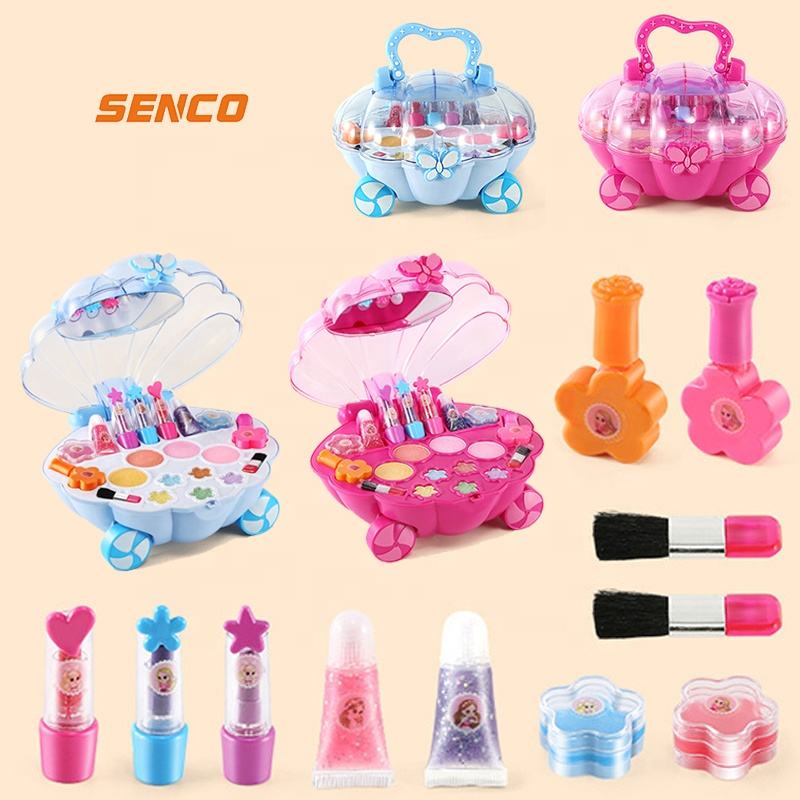 Makeup Play Set Toys Kids Pumpkin Cart Cosmetic Set Children's Cosmetics Toy Girl Beauty Nail Polish Play Set Toys (6)