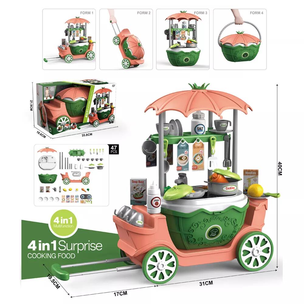 Makeup Suitcase Beauty Toy Trolley Suitcase Beauty Toy Makeup Cosmetics Beauty Set Toy 3 In 1 (2)