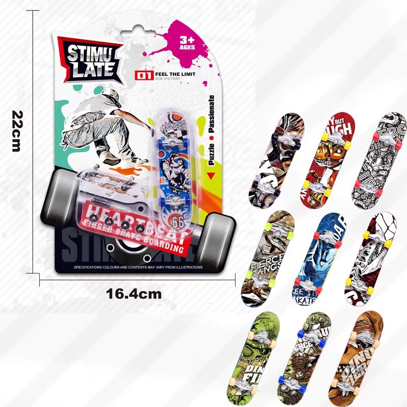 Mini Finger Skate Toys Custom Fingerboards Mini Skateboard Park Toy Finger Skateboard Toys Ramps Set (12)