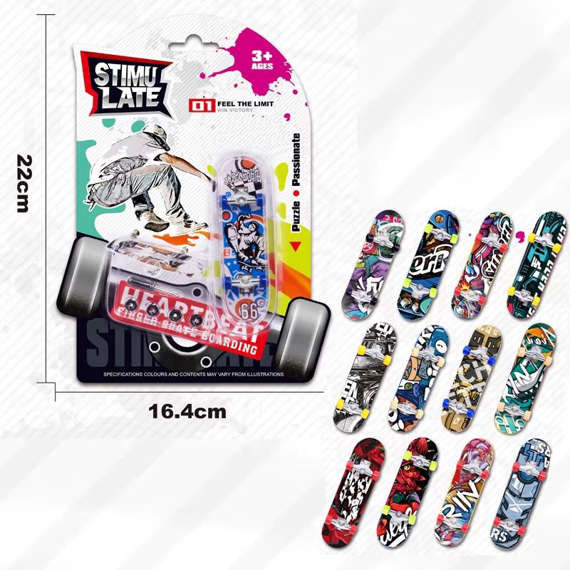 Mini Finger Skate Toys Custom Fingerboards Mini Skateboard Park Toy Finger Skateboard Toys Ramps Set (13)