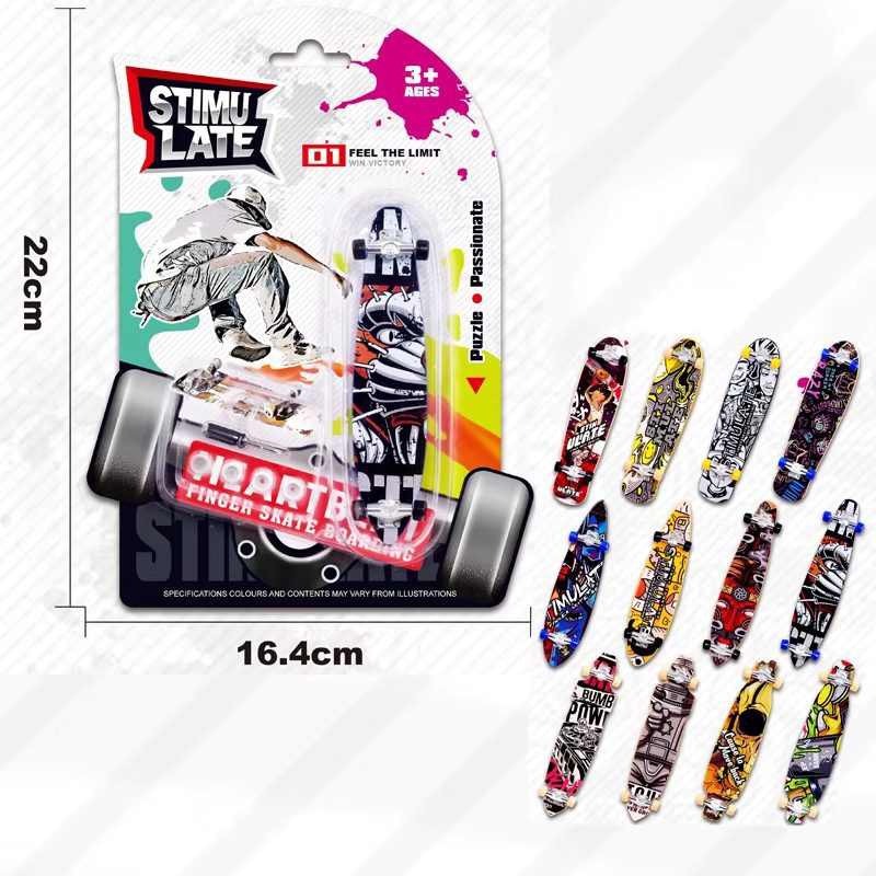 Mini Finger Skate Toys Custom Fingerboards Mini Skateboard Park Toy Finger Skateboard Toys Ramps Set (14)