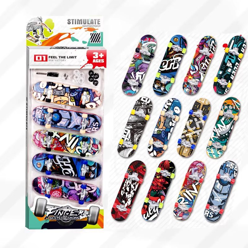 Mini Finger Skate Toys Custom Fingerboards Mini Skateboard Park Toy Finger Skateboard Toys Ramps Set (19)