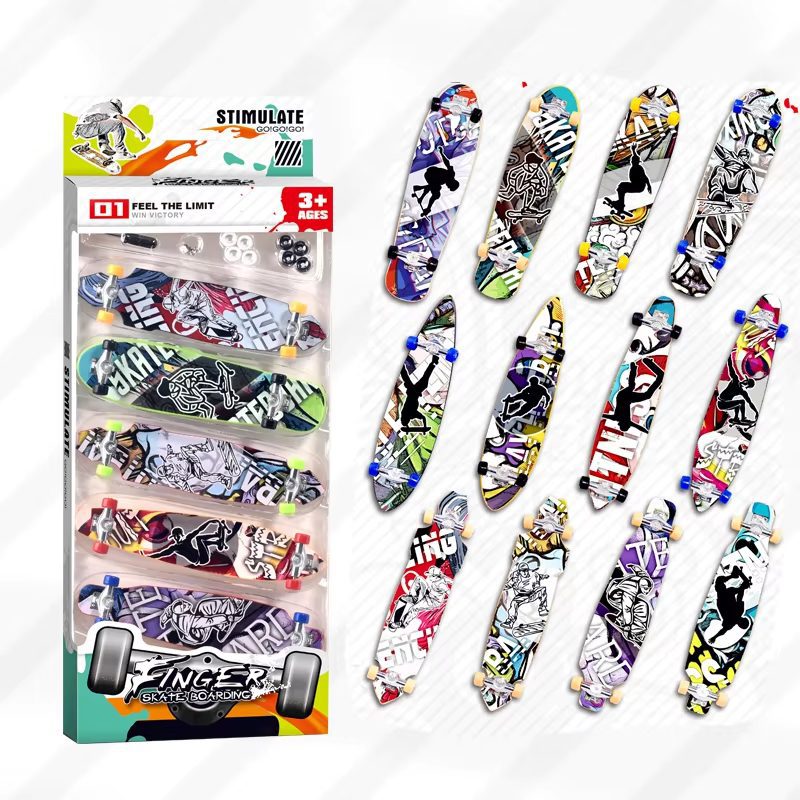 Mini Finger Skate Toys Custom Fingerboards Mini Skateboard Park Toy Finger Skateboard Toys Ramps Set (21)