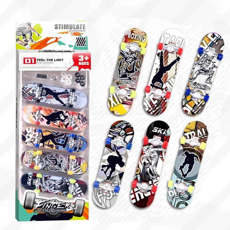 Mini Finger Skate Toys Custom Fingerboards Mini Skateboard Park Toy Finger Skateboard Toys Ramps Set (22)