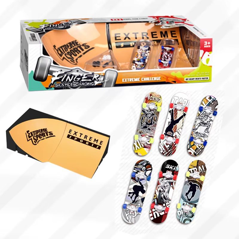 Mini Finger Skate Toys Custom Fingerboards Mini Skateboard Park Toy Finger Skateboard Toys Ramps Set (23)