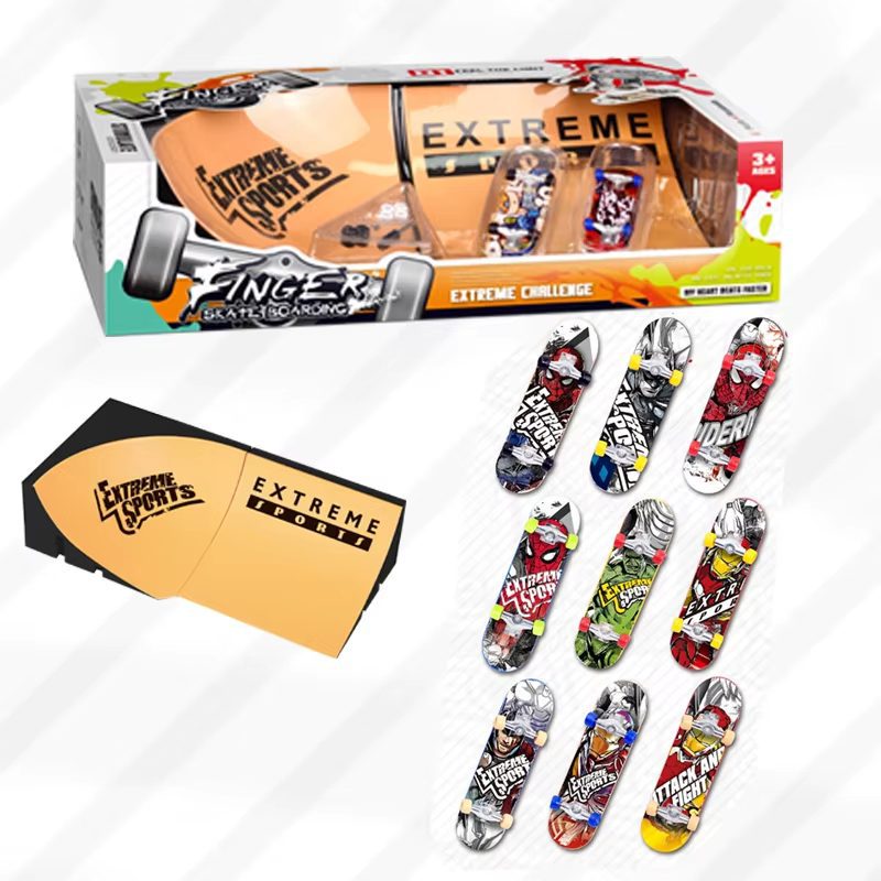 Mini Finger Skate Toys Custom Fingerboards Mini Skateboard Park Toy Finger Skateboard Toys Ramps Set (24)