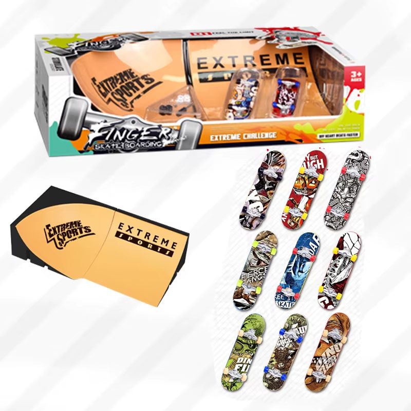 Mini Finger Skate Toys Custom Fingerboards Mini Skateboard Park Toy Finger Skateboard Toys Ramps Set (25)