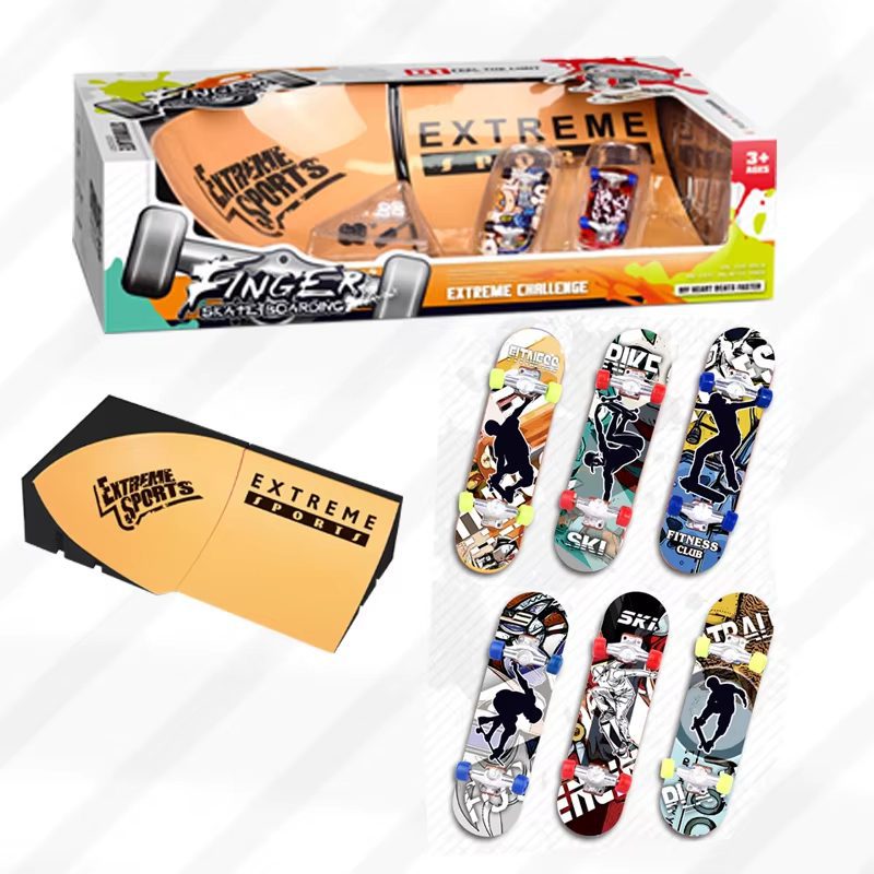 Mini Finger Skate Toys Custom Fingerboards Mini Skateboard Park Toy Finger Skateboard Toys Ramps Set (27)
