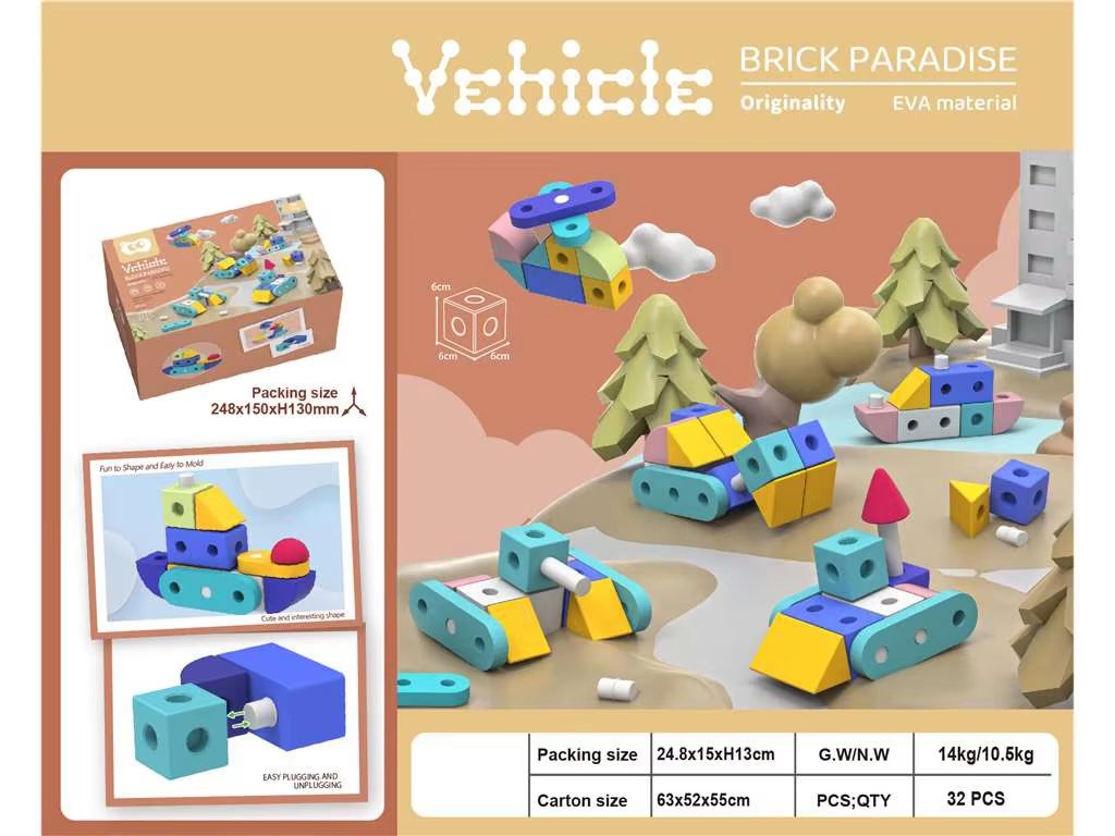 Soft Building Blocks EVA Foam Baby Toys Funny DIY Educational Toy Soft EVA Material Block (17)