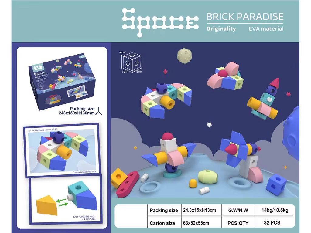 Soft Building Blocks EVA Foam Baby Toys Funny DIY Educational Toy Soft EVA Material Block (24)