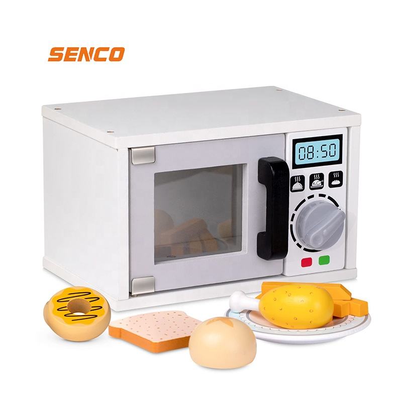 Wood Microwave Oven Play Toaster Wooden Kitchen Play Set Kitchen Accessories