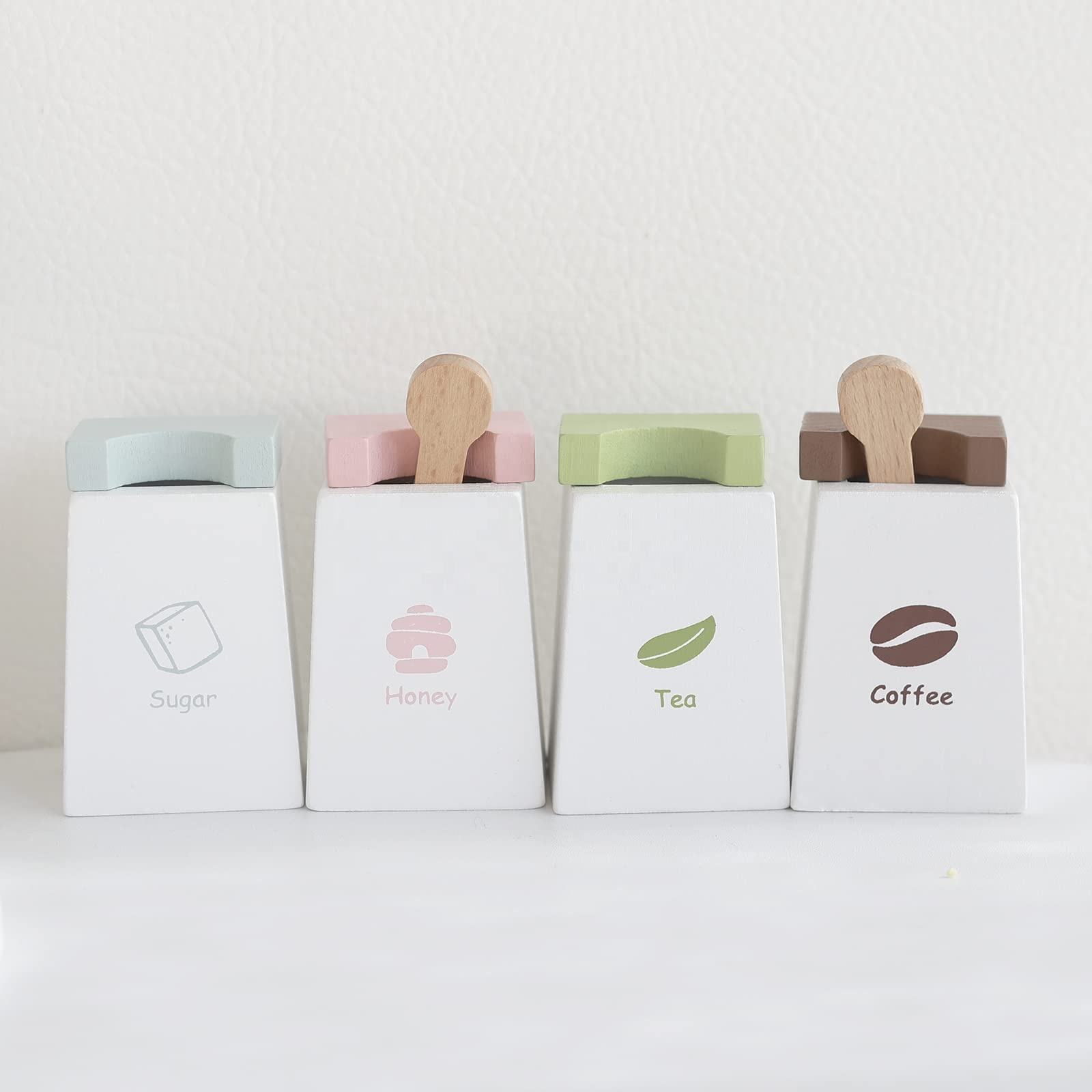 Wood Tea Set Toy Gift Pretend Play Toys Afternoon Tea Wooden Montessori Toys Wooden Tea Set (8)