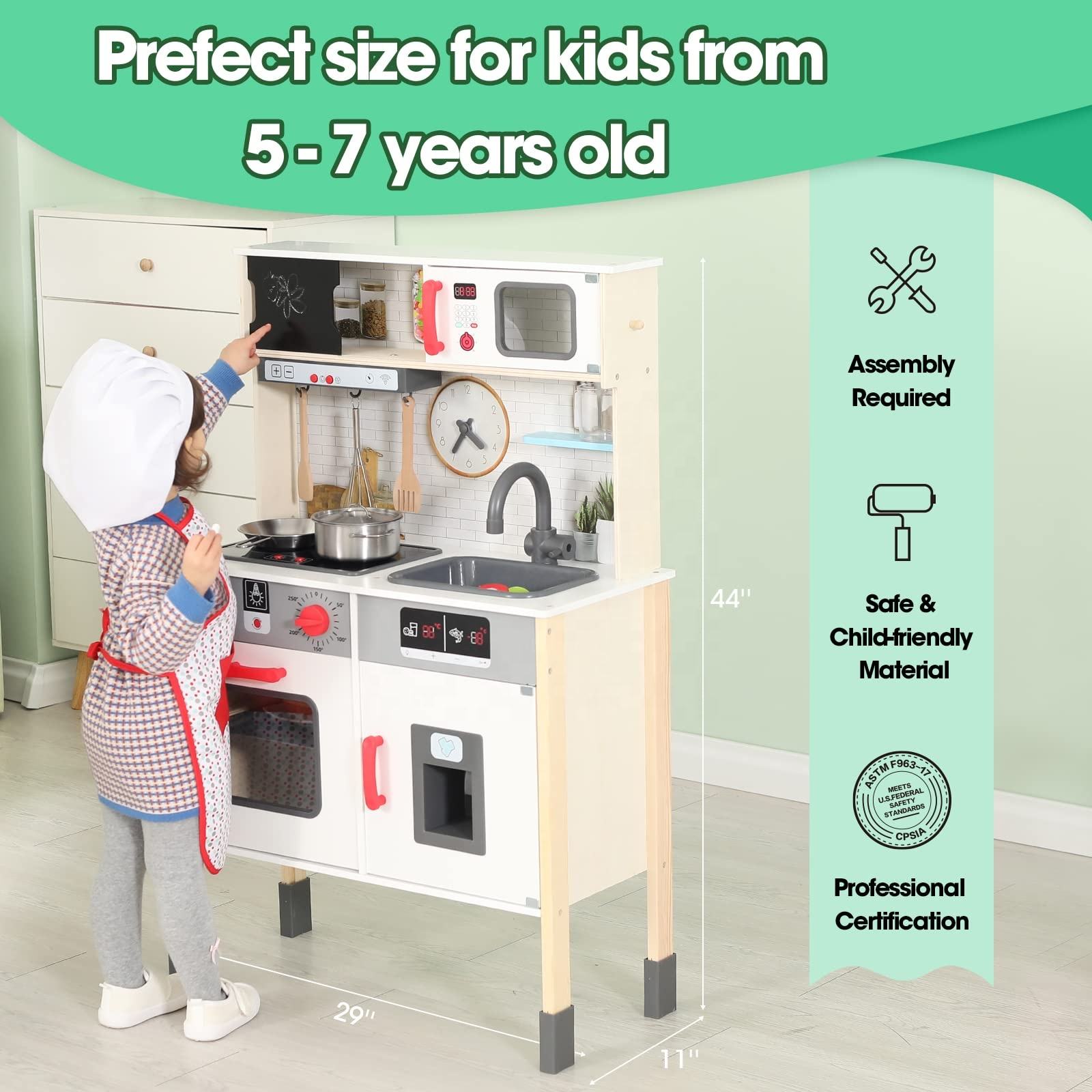 Wooden Kitchen Toys Corner Wooden Kitchen Toys Mdf Luxury Wooden Kitchen Toys Kids With Sound For Kids (11)