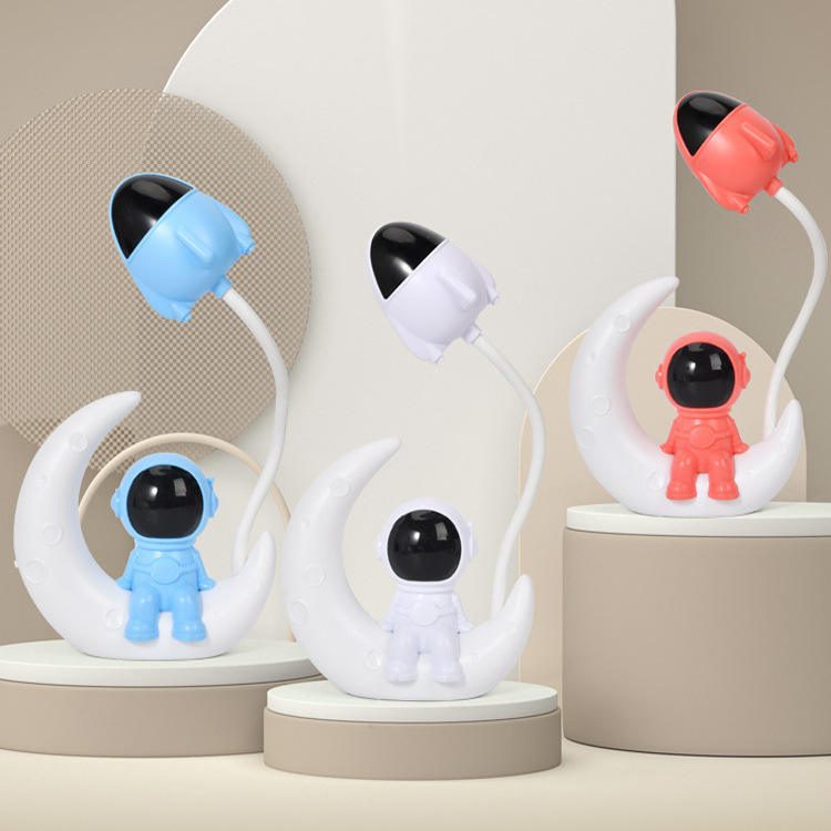 Astronaut LED Desk Lamp - 25cm Space-Themed Adjustable Table Light with USB Charging Cable (13)