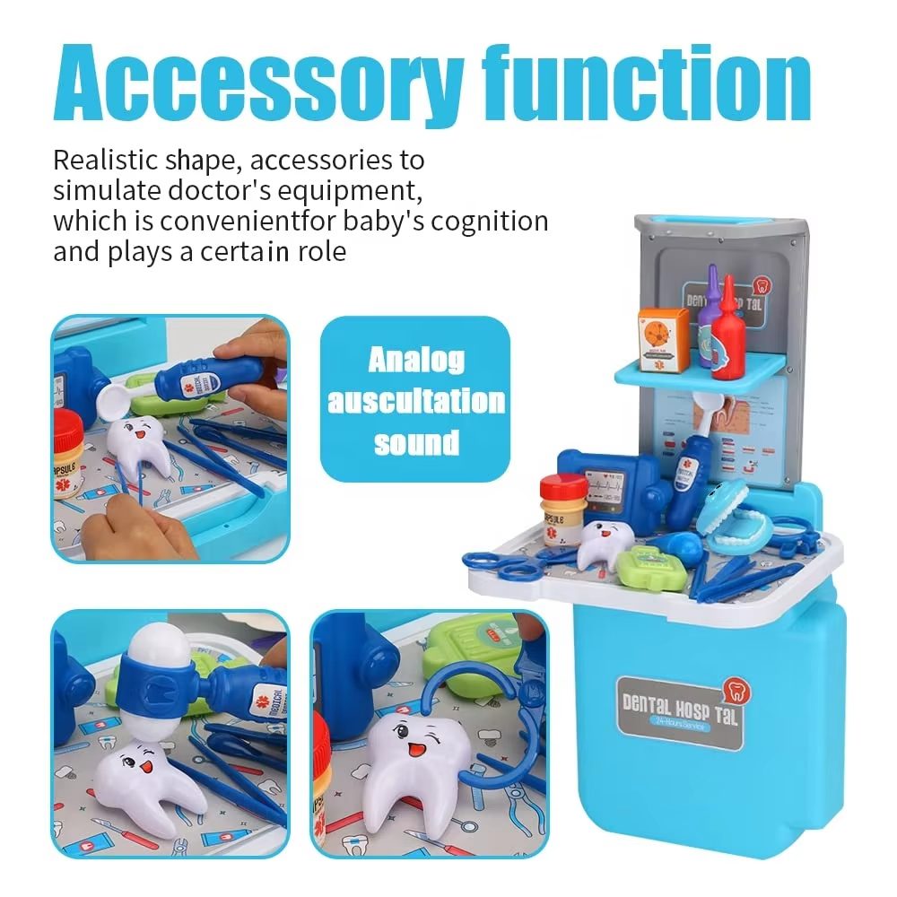 Doctor Pretend Play Set with Realistic Medical Equipment for Dentist, Doctor, and Nurse Role-Playing - Perfect for Ages 3-8 (8)