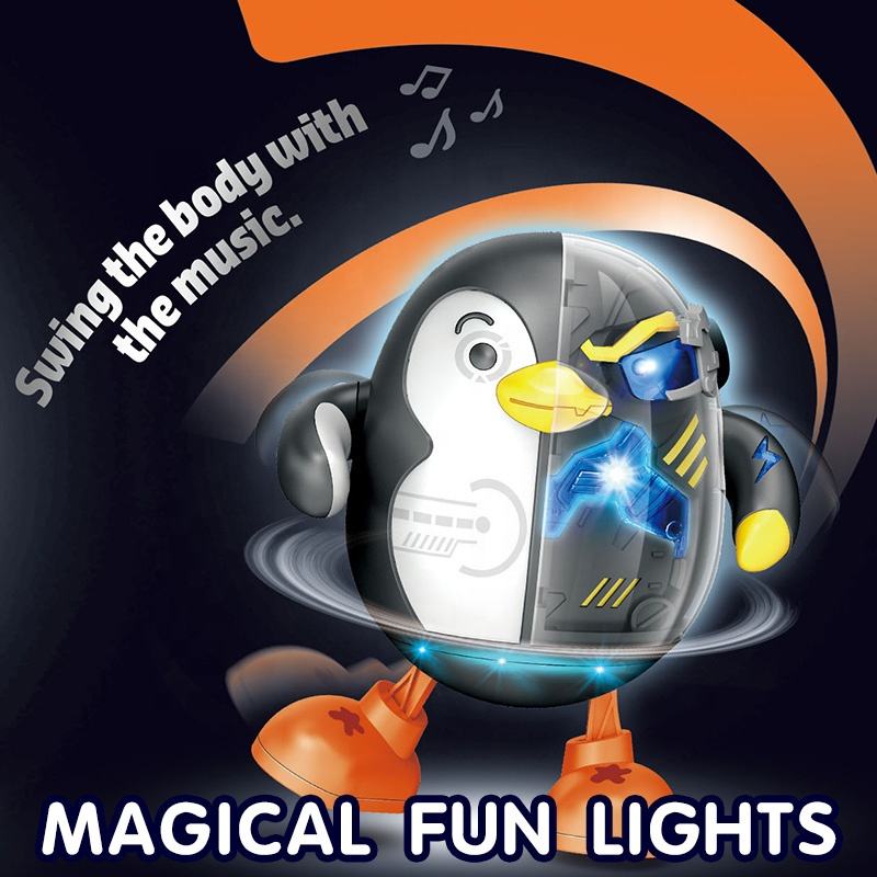 Mechanical Dancing Penguin Robot Toy with Music, Lights, and Obstacle Avoidance - Interactive Children's Gift (8)