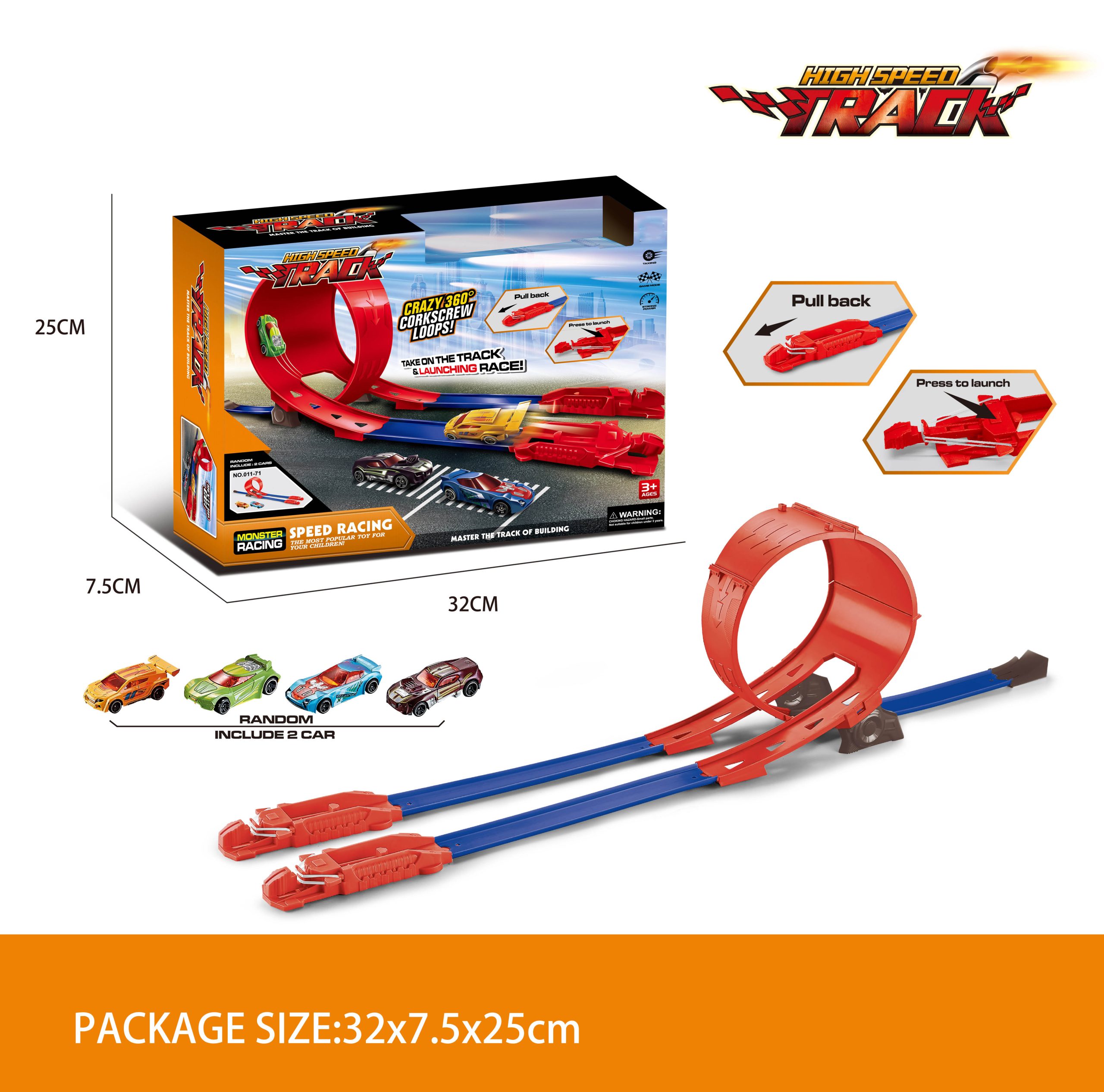 Shark Race Track Toys Interesting Shark Boys Ejection Car Track Catapult Toy Kids Gift Toys Ejection Launching Track (1)