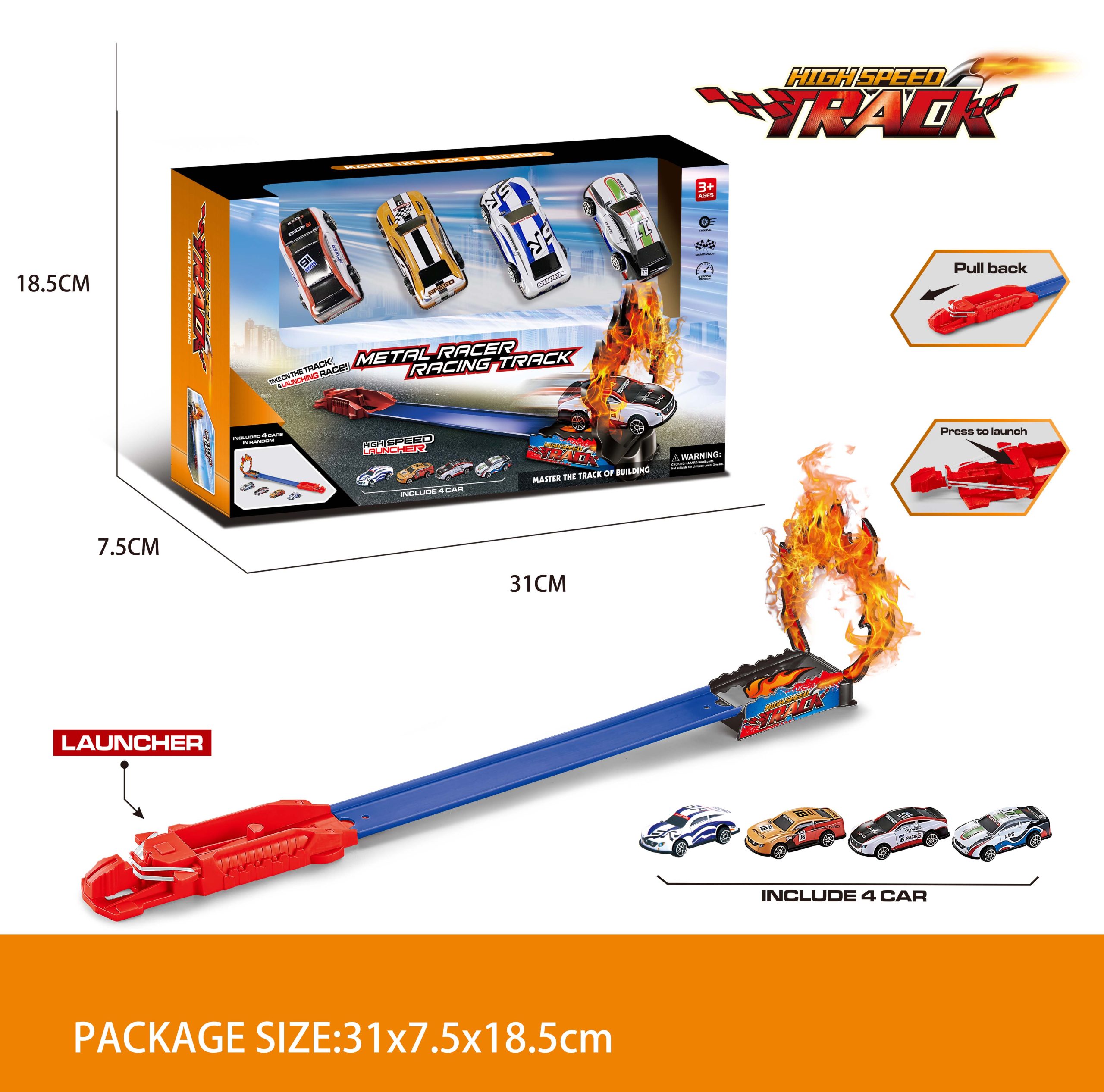 Shark Race Track Toys Interesting Shark Boys Ejection Car Track Catapult Toy Kids Gift Toys Ejection Launching Track (10)