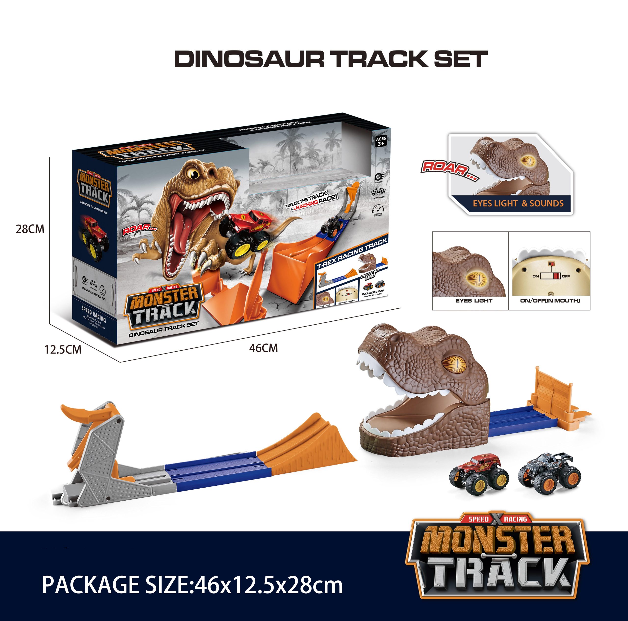 Shark Race Track Toys Interesting Shark Boys Ejection Car Track Catapult Toy Kids Gift Toys Ejection Launching Track (12)