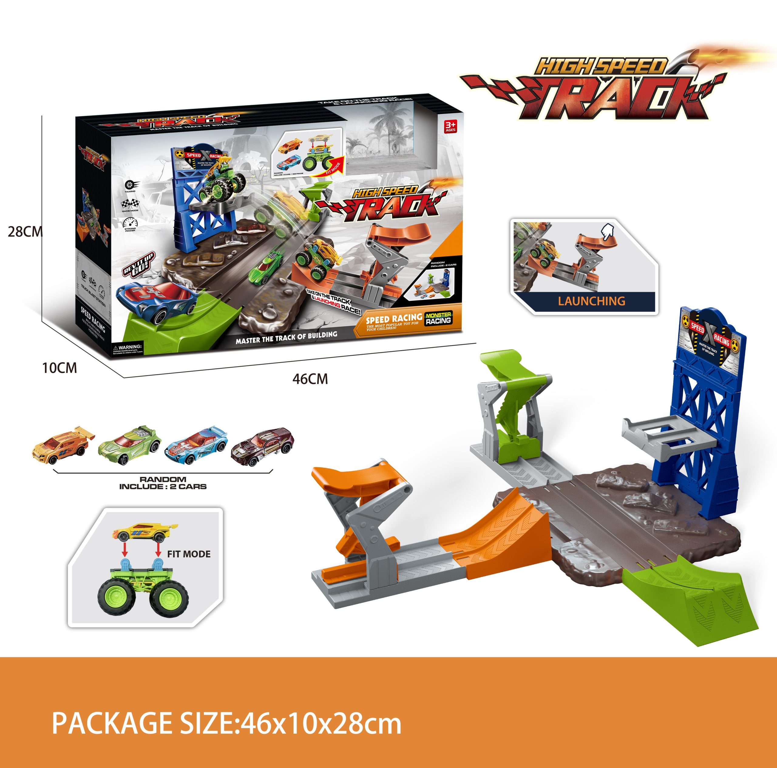 Shark Race Track Toys Interesting Shark Boys Ejection Car Track Catapult Toy Kids Gift Toys Ejection Launching Track (16)