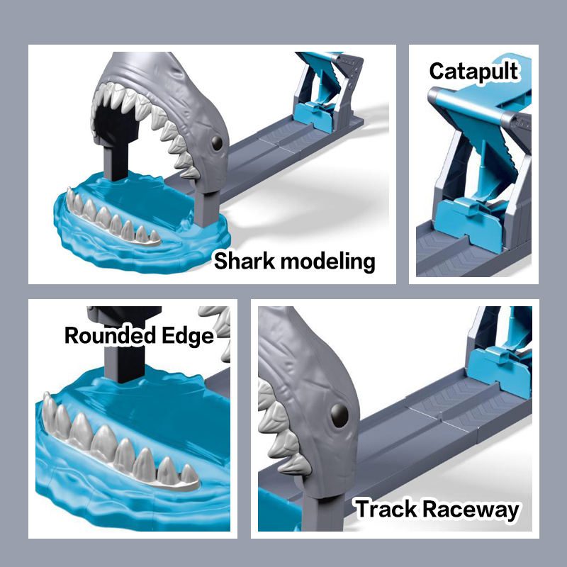 Shark Race Track Toys Interesting Shark Boys Ejection Car Track Catapult Toy Kids Gift Toys Ejection Launching Track (20)