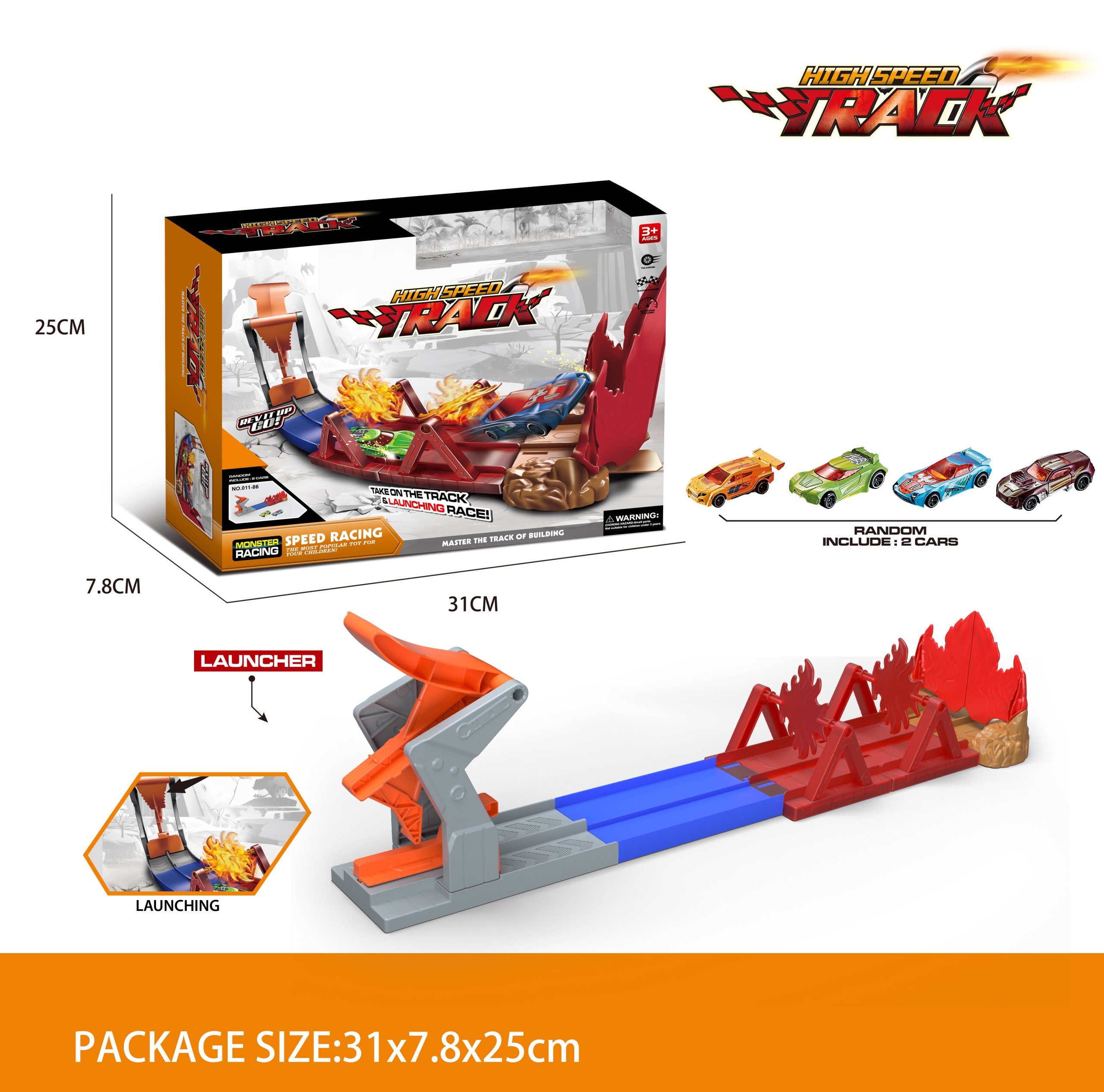 Shark Race Track Toys Interesting Shark Boys Ejection Car Track Catapult Toy Kids Gift Toys Ejection Launching Track (24)
