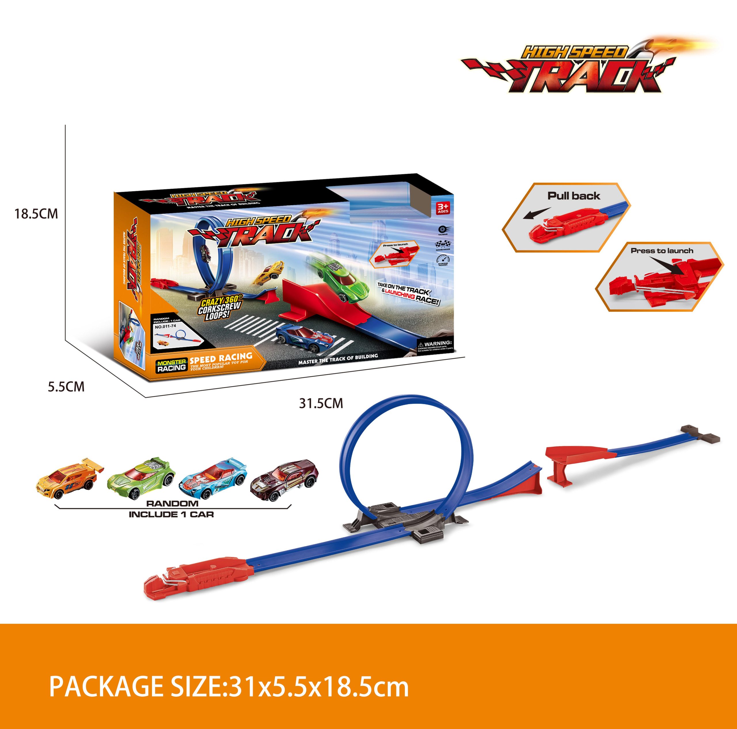 Shark Race Track Toys Interesting Shark Boys Ejection Car Track Catapult Toy Kids Gift Toys Ejection Launching Track (6)