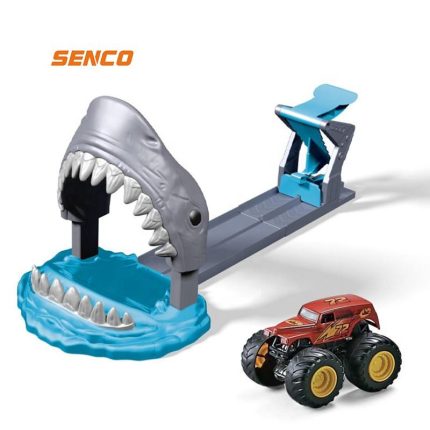Shark Race Track Toys Interesting Shark Boys Ejection Car Track Catapult Toy Kids Gift Toys Ejection Launching Track